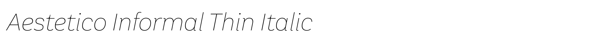 Aestetico Informal Thin Italic image